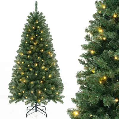 Breebe Artificial Christmas Tree With 568/830/1182 Branch Tips And 200/250/400 Warm White Led Lights In Green