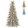 Breebe Artificial Christmas Tree With Branch Tips And Colorful Led Lights In Green