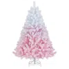 Breebe Artificial Christmas Tree With Folding Metal Stand And Branch Tips 7 Feet In Pink