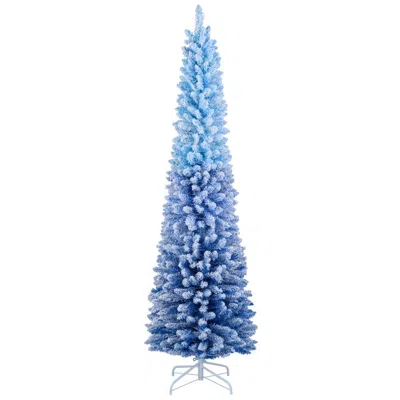 Breebe Artificial Christmas Tree With Snow Flocked Branches & Warm Led Lights In Multi