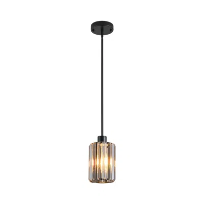 Breebe Ash Grey Crystal And Metal Mercury Glass Flush Chandelier With Gold Shades In Black