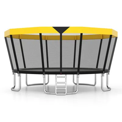 Breebe Astm Compliant Recreational Trampoline With Non-slip Ladder In Multi