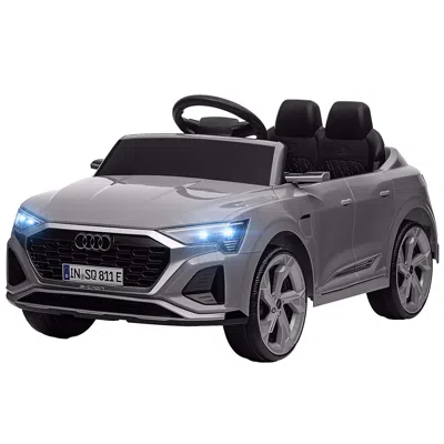 Breebe Audi Q8 E-tron Sportback Licensed 12v Kids Electric Ride On Car With Suspension In Gray