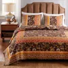 Breebe Audrey Chocolate Quilt Set 3-piece Full/queen In Brown