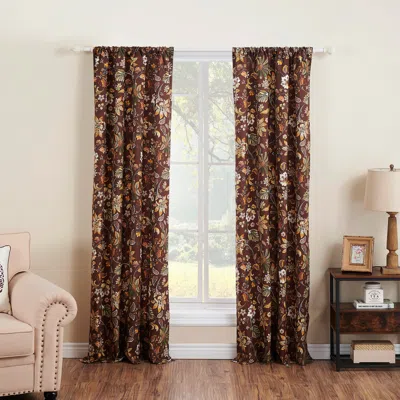 Breebe Audrey Chocolate Window Treatments In Multi