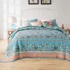 Breebe Audrey Turquoise Bedspread Set 3-piece King/cal King In Blue