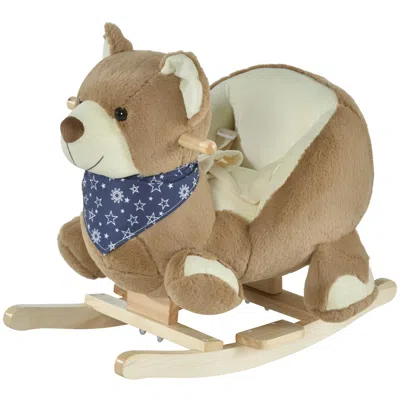 Breebe Baby Ride-on Rocking Horse With Lullaby Music In Brown
