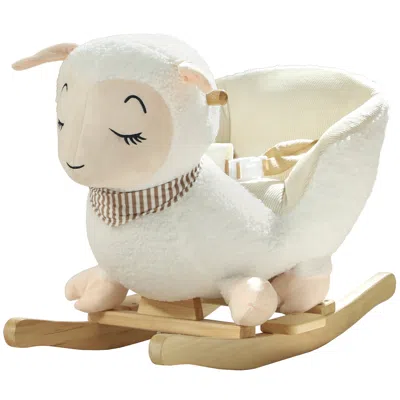Breebe Baby Ride-on Sheep Rocker With Soothing Song In Neutral
