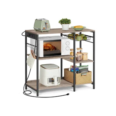 Breebe Baker's Rack With Charging Station In Multi