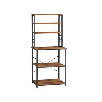 Breebe Baker's Rack With Shelves & Hooks
