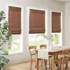 Breebe Bamboo Light Filtering Roman Shade 64'l In Brown