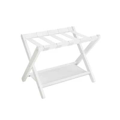Breebe Bamboo Luggage Rack Classic White