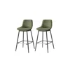 Breebe Bar Height Bar Stools With Back Set Of 2 In Green