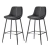 Breebe Bar Height Bar Stools With Back Set Of 2 In Gray