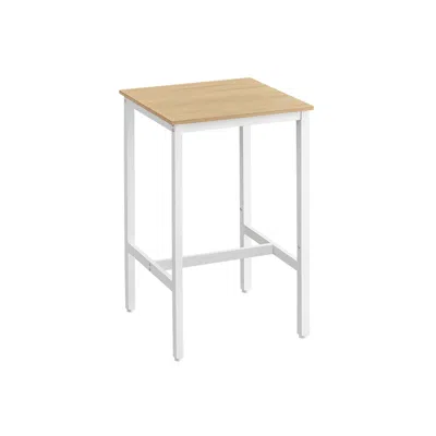 Breebe Bar Table With Metal Frame Oak Beige And White