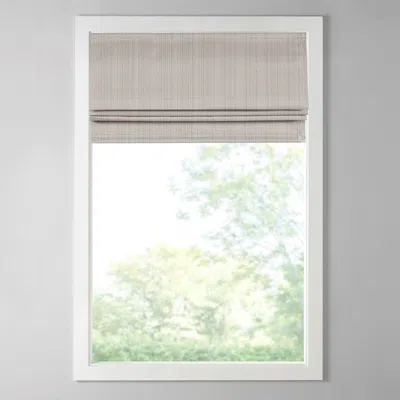 Breebe Basketweave Room Darkening Cordless Roman Shade In Neutral