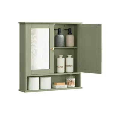 Breebe Bathroom Cabinet With Mirror In Green