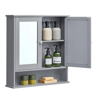 Breebe Bathroom Cabinet With Mirror, Mystic Gray Ulhc002g02