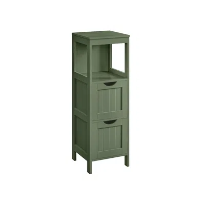 Breebe Bathroom Floor Cabinet With 2 Drawers In Green