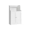 Breebe Bathroom Storage Cabinet With 2 Doors, 2 Adjustable Shelves In White