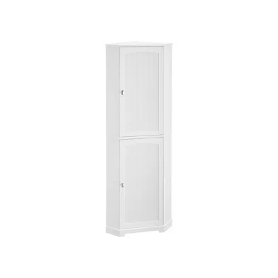 Breebe Bathroom Storage Cabinet With 4 Adjustable Shelves In White