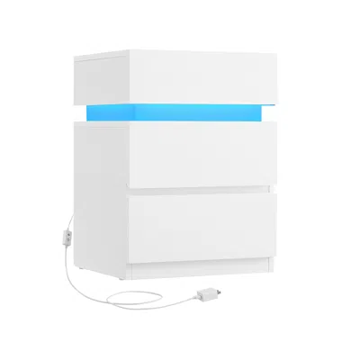 Breebe Bedside Table With Led Lights