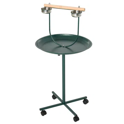 Breebe Bird Training Activity Playground With Wheels And Perch In Green