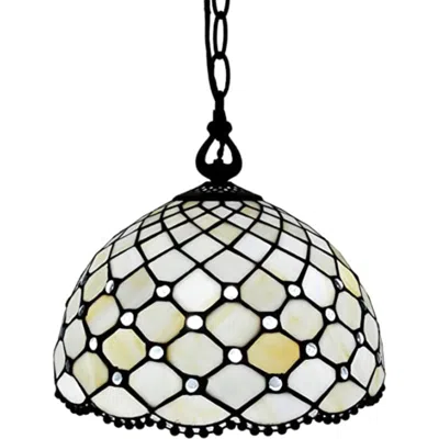 Breebe Black And White Unique Statement Glass Dimmable Chandelier With Black And White Shades
