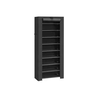 Breebe Black Shoe Storage Tower With Cover
