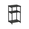 Breebe Black Side Table With Storage Shelves