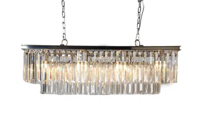 Breebe Black Unique Statement Eight Light Metal And Crystal Glass Chandelier With Clear Shades In Gold