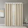 Breebe Blackout Indoor Curtain Grommets With Coating, Beige, 52*63 Inch, 2 Panels In White