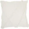 Breebe Boho Chic White Textured Lines Throw Pillow In Neutral