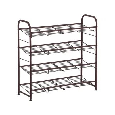 Breebe Bronze 4-tier Shoe Rack Storage Organizer