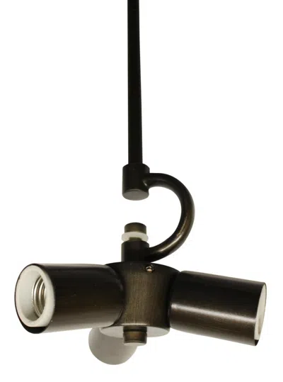 Breebe Bronze Bulb Three Light Metal Chandelier In Black