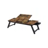 Breebe Brown & Black Laptop Table With Adjustable Top