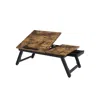 Breebe Brown Laptop Desk With Adjustable Top For Bed