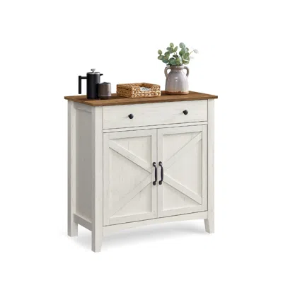 Breebe Buffet Cabinet With Storage And Drawer In White