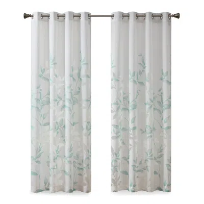 Breebe Burnout Printed Curtain Panel Pair(2 Pcs Window Panels) In White