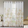 Breebe Burnout Printed Curtain Panel In White