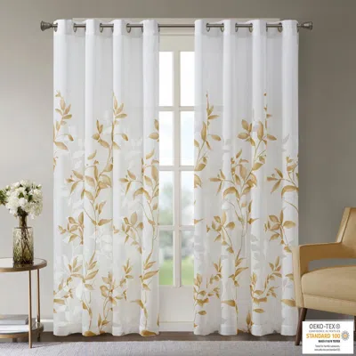 BREEBE BURNOUT PRINTED CURTAIN PANEL