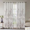 Breebe Burnout Printed Curtain Panel In White
