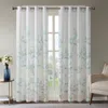 Breebe Burnout Printed Curtain Panel(only 1 Pc Panel) In White