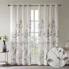 Breebe Burnout Printed Curtain Panel(only 1 Pc Panel) In White