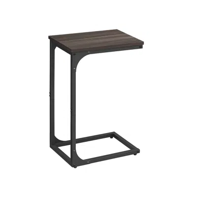 Breebe C-shaped End Table Chestnut Brown And Black