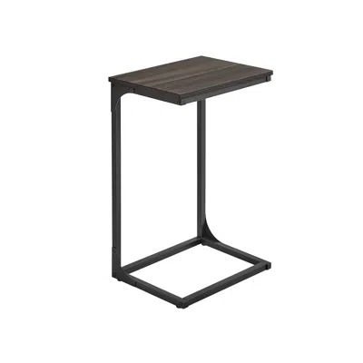 Breebe C-shaped End Table Chestnut Brown And Black