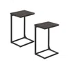 Breebe C-shaped End Table Ebonized Oak Finish And Black