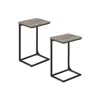 Breebe C-shaped End Table Greige And Black