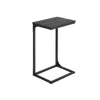 Breebe C-shaped End Table Misty Gray And Black