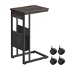 Breebe C-shaped Side Table With Fabric Storage Bag